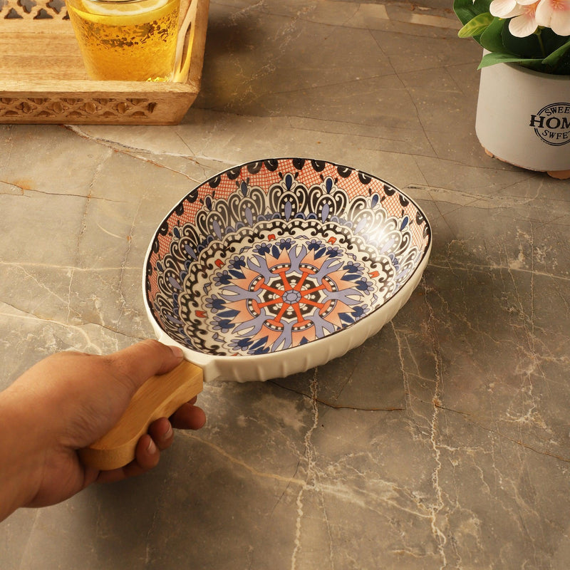 Ceramic Floral Serving Bowl - The Decor Mart 