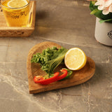 Heart Shaped Wooden Platter - The Decor Mart 