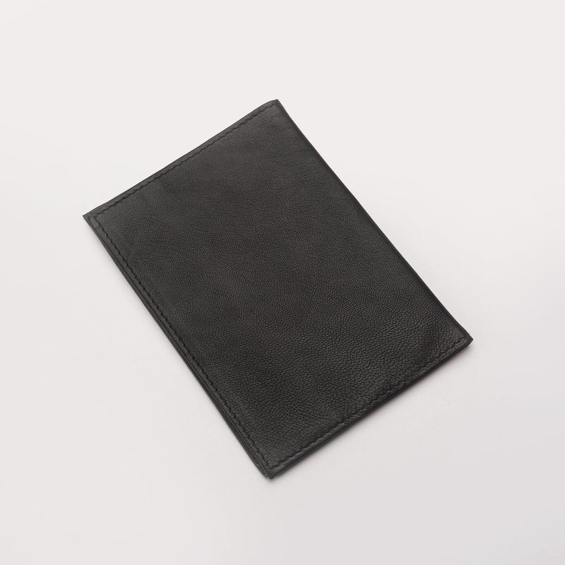 Aris Essential Passport Sleeve - Sheep Nappa Leather - Black - The Decor Mart 