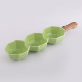 Ceramic Octa Serving Bowl- Green - The Decor Mart 