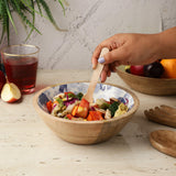 Wooden Small Salad Bowl -Royal Elephant - The Decor Mart 