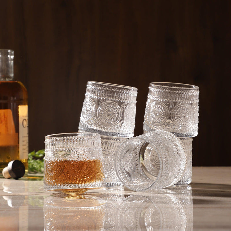 Old Fashion Spinning  Whiskey Glass - The Decor Mart 