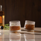 Old Fashion Spinning  Whiskey Glass - The Decor Mart 