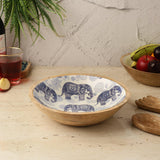 Wooden Large Salad Bowl -Royal Elephant - The Decor Mart 