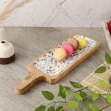 Wooden Paddle Shaped Platter- Spring Meadow - The Decor Mart 