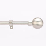 SS Ball Finial Extendable Curtain Rod SS 19MM (Hardware Included) - The Decor Mart 