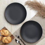 Ceramic Matte Black Dinner Plate- Set of 2 - The Decor Mart 