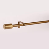 Golden Matte Finial Extendable Single Curtain Rod Gold 19MM (Hardware Included) - The Decor Mart 