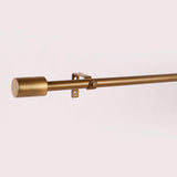 Golden Matte Finial Extendable Single Curtain Rod Gold 19MM (Hardware Included) - The Decor Mart 