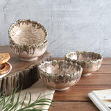 Ceramic Frosted Bowl Big- Set Of 4 - The Decor Mart 