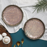 Ceramic Frosted Quarter Plate- Set Of  2 - The Decor Mart 