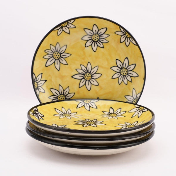 Ceramic Flora Dinner Plate- Set Of 4 - The Decor Mart 