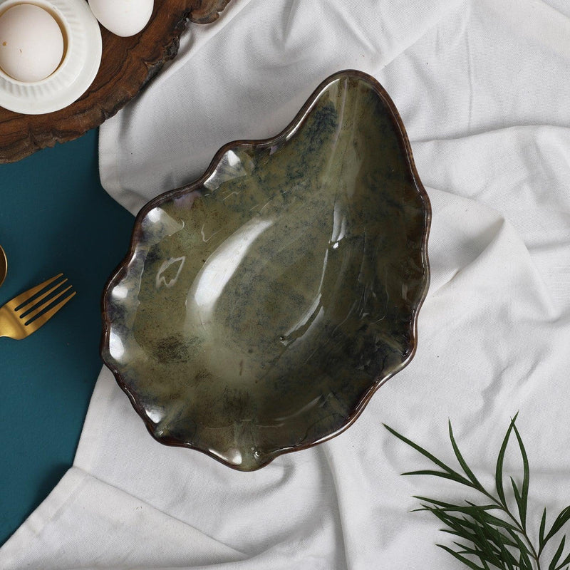 Ceramic Leaf Platter - The Decor Mart 