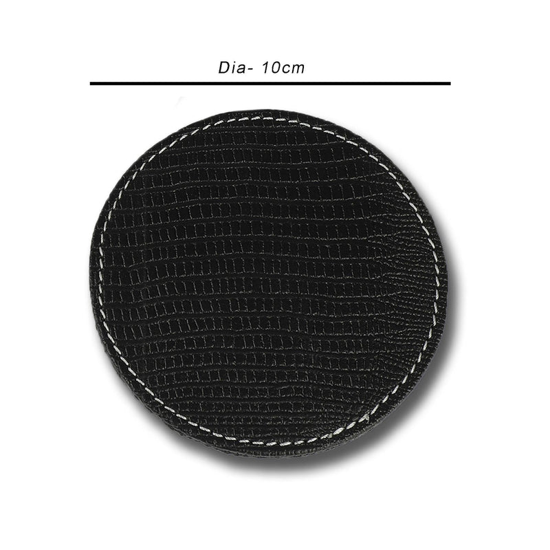 Leather Coasters- Black(Pack Of 4) - The Decor Mart 