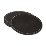 Leather Coasters- Brown(Pack Of 4) - The Decor Mart 