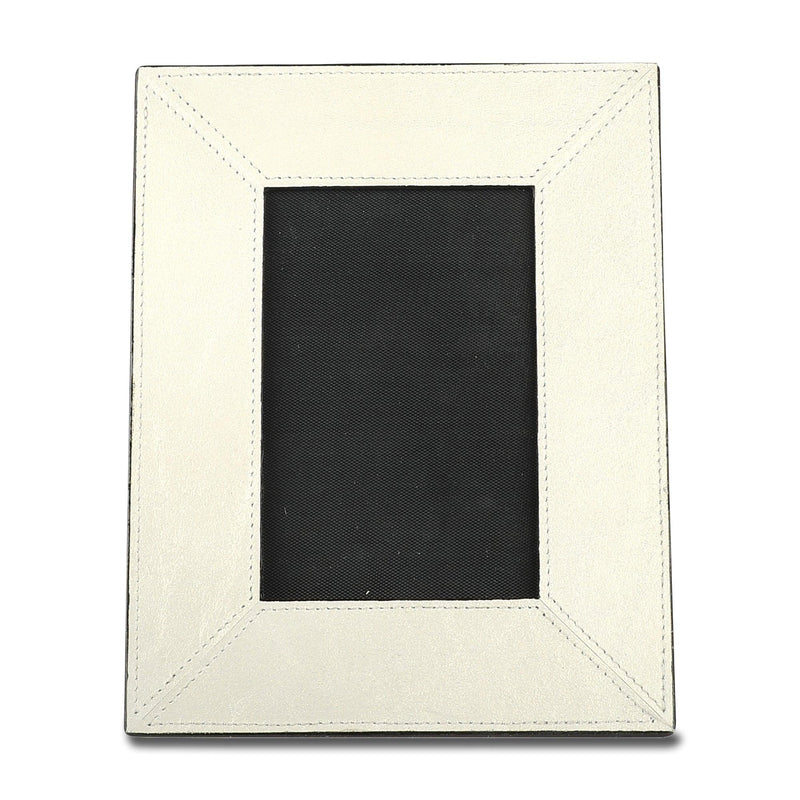 Leather Photo Frame- Silver - The Decor Mart 