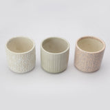 The Decor Mart Tiny Well Textured Handcrafted  Ceramic Planter - Set Of 3 - The Decor Mart 