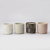 The Decor Mart Tiny Well Textured Handcrafted  Ceramic Planter - Set Of 4 - The Decor Mart 
