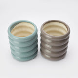 The Decor Mart Spotted Ring Handcrafted Ceramic Planter - Set Of 2 - The Decor Mart 