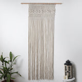 The Decor Mart Macrame Off White Curtains With Geometric Pattern - The Decor Mart 