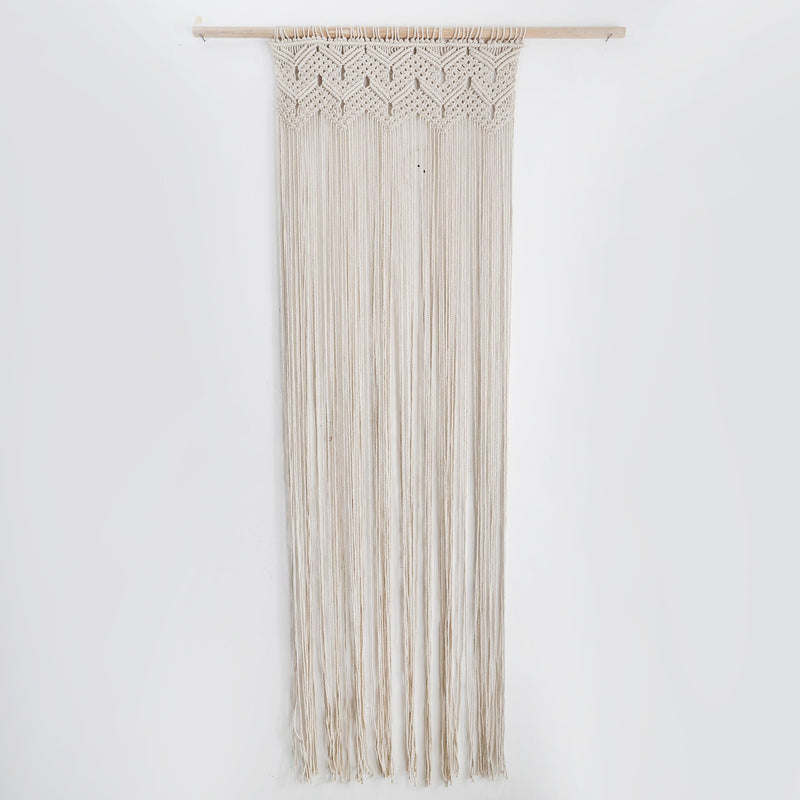 The Decor Mart Macrame Knotted Off White Curtains - The Decor Mart 