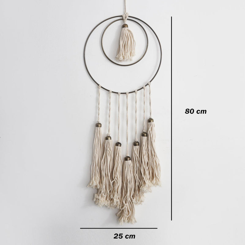 The Decor Mart Handcrafted Macrame Moon Style Dream Catcher - The Decor Mart 