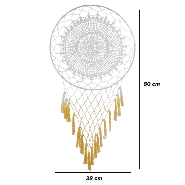 Handcrafted Dreamcatcher Wall Hanging- Yellow - The Decor Mart 
