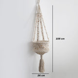 The Decor Mart Handcrafted Macrame With Wooden Beads Planter - The Decor Mart 