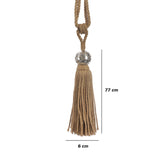 The Decor Mart Curtain Holder And Tassel In Jute - Pack Of 2 - The Decor Mart 