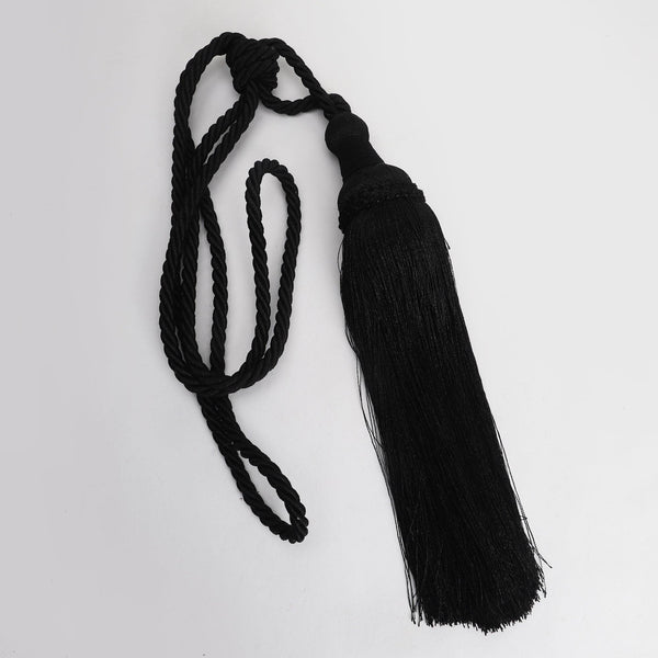 Curtain Tie Back (Black)- Set of 2 - The Decor Mart 