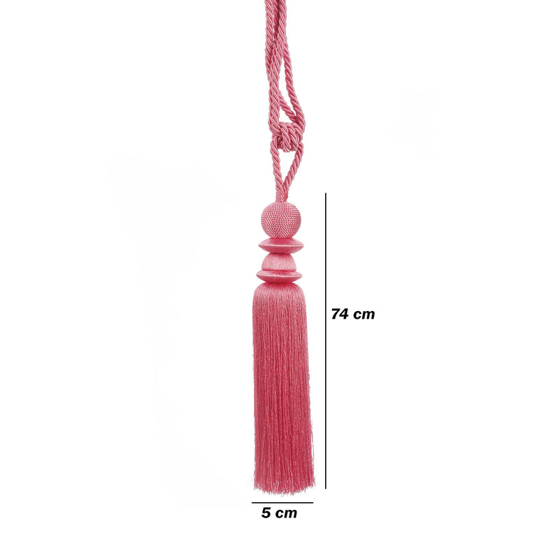Curtain Tie Back (Pink)- Set of 2 - The Decor Mart 