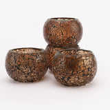 Crackle Tea Light- Bronze(Pack of 4) - The Decor Mart 