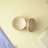 Brown Swirl Ceramic Bowl- Set of 2