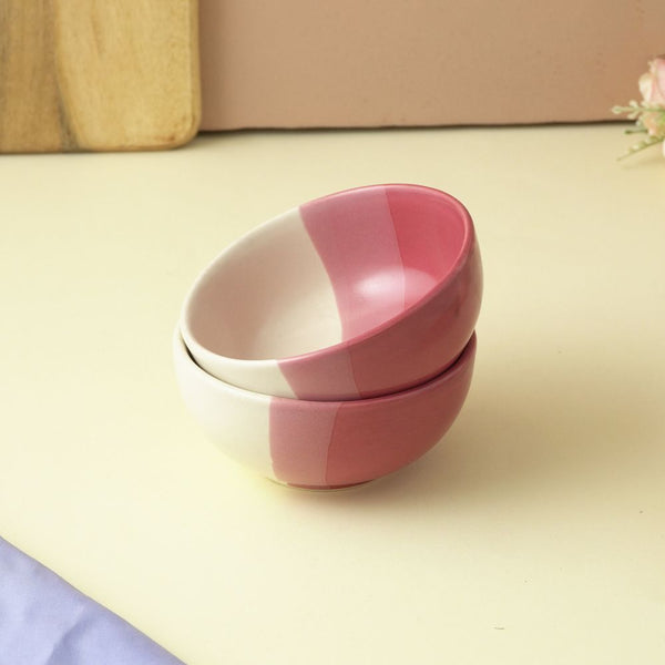 Mononchromatic Ceramic Bowl- Set of 2 