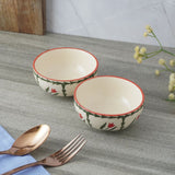 Tropical Print Ceramic Bowl- Set of 2