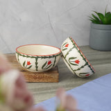 Tropical Print Ceramic Bowl- Set of 2