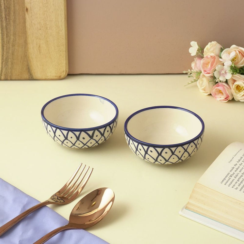 Blue Chakra Ceramic Bowl- Set of 2