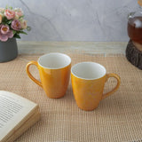 Vintage Gold Ceramic Coffee Mug- Set of 2 