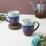 Ocean Waves Ceramic Coffee Mug- Set of 4