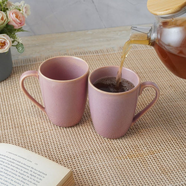 Blush Pink Ceramic Coffee Mug- Set of 4