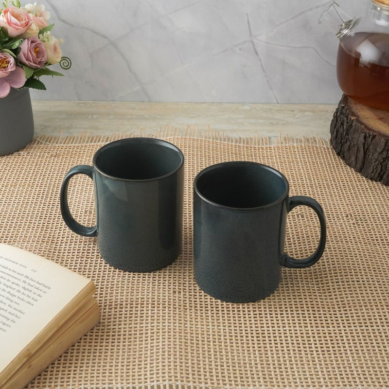 Blue Hot Chocolate Ceramic Mug- Set of 2