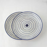 Blue Illustrated Ceramic Dinner Plate- Set of 2