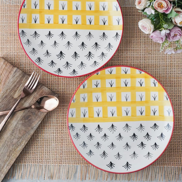 Dualistic Ceramic Dinner Plates- Set of 2 