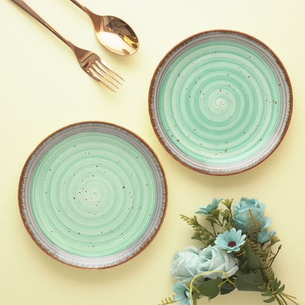 Sea Swirl Ceramic Quarter Plates- Set of 2 