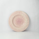 Ceramic Floral Imprint Platter- Pink