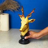 Metallic-Horned Reindeer Table Accent