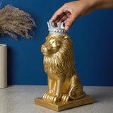 Minimalist Majestic Gold Lion Statue