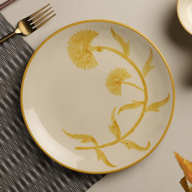 Yellow Blossom Dinner plate with 2 Bowls - The Decor Mart 