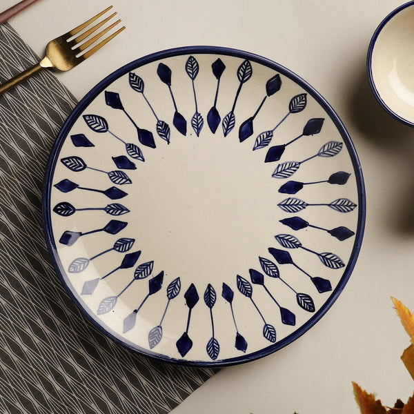 Ceramic Arrow blocks dinner plate with 2 Bowls - The Decor Mart 