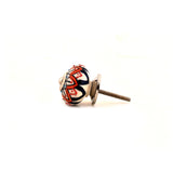 Orange Ceramic Decorative Knobs - Set Of 4 - The Decor Mart 